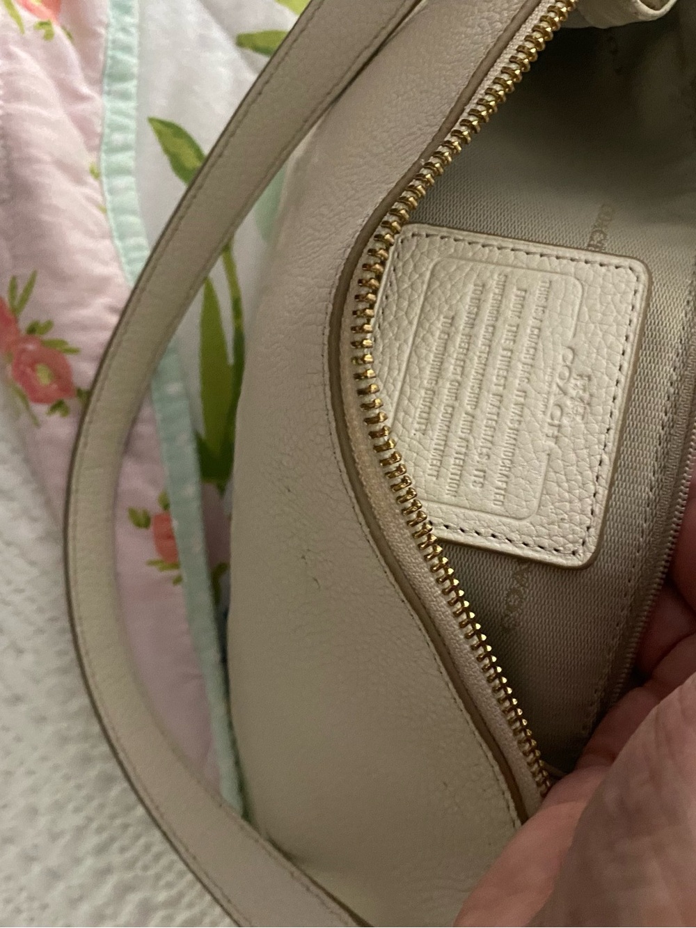 Coach limited edition heritage Cream Leather Shoulder Bag with Embossed Carriage - Picture 5 of 6